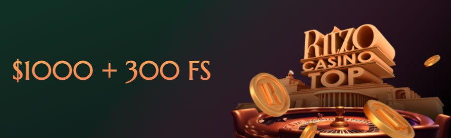 Ritzo: $1000 + 300FS no Primeiro Depósito