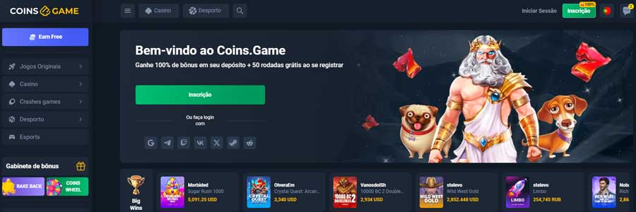 100 Giros Grátis Sem Depósito no Coins Game Casino